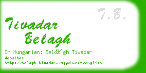 tivadar belagh business card